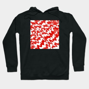 Candy Cane Liquid Flames Pattern Hoodie